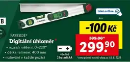 Lidl PARKSIDE Digitální úhloměr nabídka