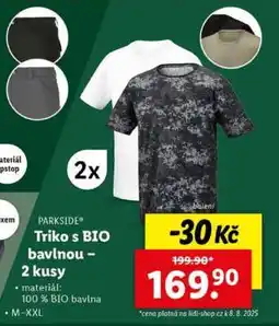 Lidl PARKSIDE Triko s BIO bavlnou – 2 kusy nabídka