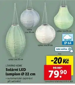 Lidl LIVARNO HOME Solární LED lampion Ø 22 cm nabídka