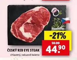 Lidl Český rib eye steak nabídka