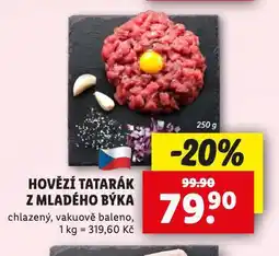Lidl Hovězí tatarák z mladého býka nabídka