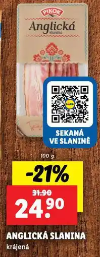Lidl Anglická slanina nabídka