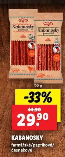 Lidl Kabanosky nabídka