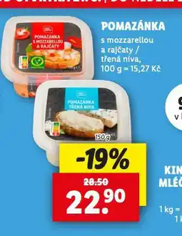 Lidl Pomazánka s mozzarelou a rajčaty nabídka