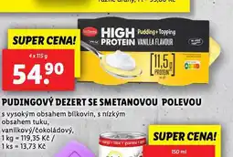 Lidl Pudngový dezert se smetanovou polevou nabídka