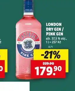 Lidl London dry gin / pink gin nabídka