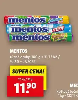 Lidl Mentos nabídka