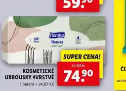Lidl Floralys kosmetické ubrousky nabídka