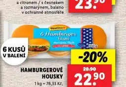 Lidl Hamburgerové housky nabídka