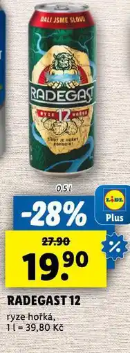 Lidl Pivo radegast ryze hořká 12 nabídka