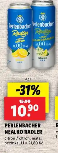 Lidl Perlenbacher nealko radler nabídka