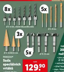Lidl Sada speciálních vrtáků nabídka