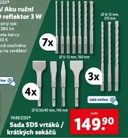 Lidl Sada sds vrtáků / krátkých sekáčů nabídka