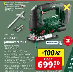Lidl 20 v aku přímočará pila nabídka