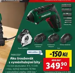 Lidl Aku šroubovák s vymqěnitelnými bity nabídka