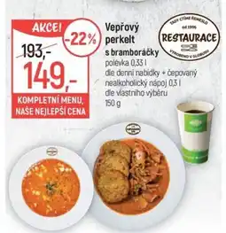 Globus Vepřový perkelt s bramboráčky nabídka