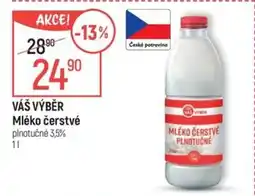 Globus VÁŠ VÝBĚR Mléko čerstvé nabídka