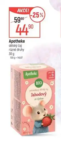 Globus Apotheke dětský čaj nabídka