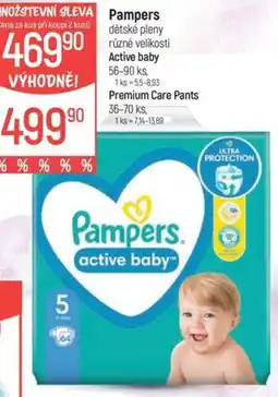 Globus PAMPERS dětské pleny nabídka