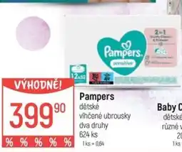 Globus PAMPERS dětské vlhčené ubrousky nabídka