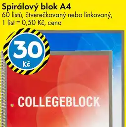 TEDi Spirálový blok a4 nabídka