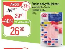 Globus Šunka nejvyšší jakosti, Vinohradská šunka, Pražská šunka nabídka
