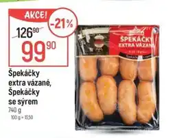 Globus Špekáčky extra vázané, Špekáčky se sýrem nabídka