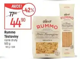 Globus Rummo Těstoviny nabídka
