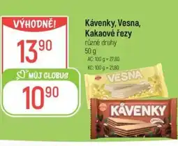 Globus Kávenky, Vesna, Kakaové řezy nabídka