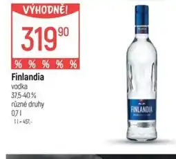 Globus FINLANDIA vodka nabídka