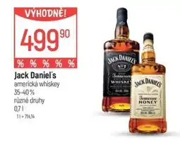 Globus JACK DANIEL'S americká whiskey nabídka
