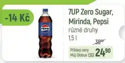 Globus 7UP Zero Sugar, Mirinda, Pepsi nabídka