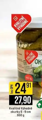Jip Kvalitně Výhodně okurky 6-9 cm 660 g nabídka