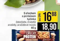 Jip S ořechem a proteinem tyčinka čokoláda, mandle arašidy, arašídové máslo 40 g nabídka