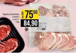 Jip Vepřová kotleta s kostí plátky 1kg nabídka
