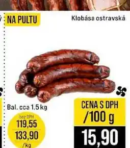 Jip Klobása ostravská Bal. cca 1.5kg 100g nabídka