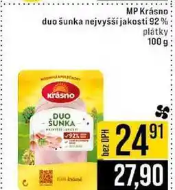 Jip MP Krásno duo šunka nejvyšší jakosti 92% plátky 100 g nabídka