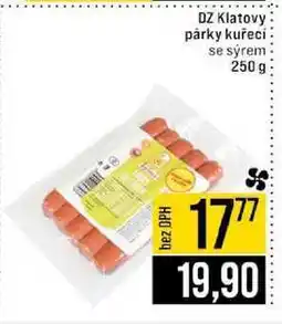 Jip DZ Klatovy párky kuřecí se sýrem 250 g nabídka