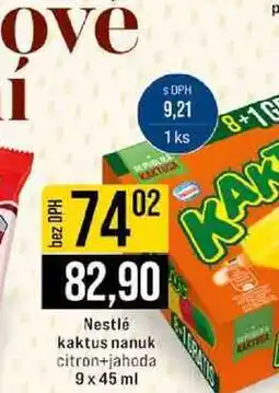 Jip Nestlé kaktus nanuk citron+jahoda 9x45 ml nabídka