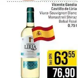 Jip Vicente Gandia Castillo de Liria Viura-Sauvignon Blanc Monastrell Shiraz Bobal Rosé 0,75l nabídka