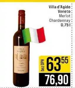 Jip Villa d'Agide Veneto Merlot Chardonnay 0,75l nabídka