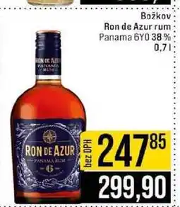 Jip Božkov Ron de Azur rum Panama 6Y0 38% 0,7l nabídka