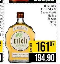 Jip R. Jelinek Elixir 14,7% Bezový květ Malina Zázvor Máta 0,7l nabídka