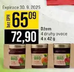 Jip Džem 4 druhy ovoce 4 x 42 g nabídka