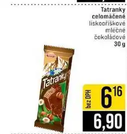 Jip Tatranky celomáčené lískooříškové mléčné čokoládové 30 g nabídka