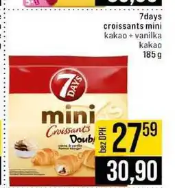 Jip 7days croissants mini kakao + vanilka kakao 185 g nabídka
