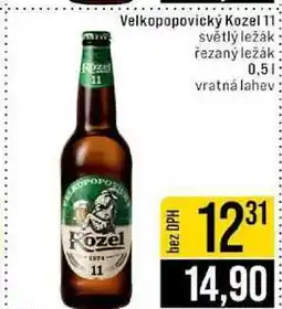 Jip Velkopopovický Kozel 11 světlý ležák řezaný ležák 0,5l nabídka