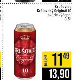 Jip Krušovice Královský Originál 10 světlé výčepní 0,5l nabídka