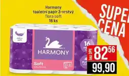 Jip Harmony toaletní papír 3-vrstvý flora soft 16 ks nabídka