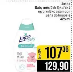 Jip Linteo Baby měsíček lékařský mycí mléko a šampon pena do koupele 425 ml nabídka